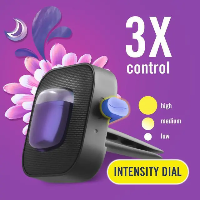 Alt view image 3 of 7 - Car Air Freshener Vent Clip Gain Moonlight Breeze Scent, .07 oz. Car Vent Clip, Pack of 3 and Stay-Fresh Storage Case