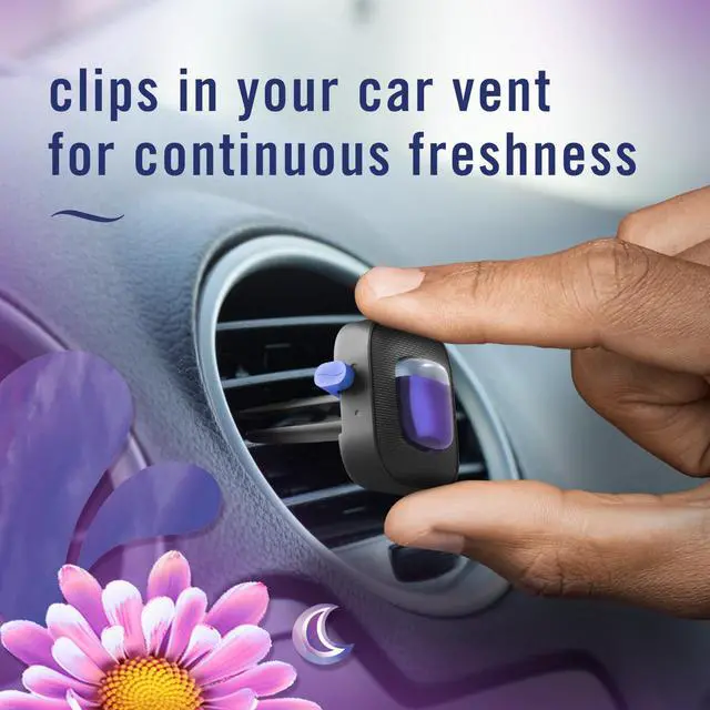 Alt view image 5 of 7 - Car Air Freshener Vent Clip Gain Moonlight Breeze Scent, .07 oz. Car Vent Clip, Pack of 3 and Stay-Fresh Storage Case