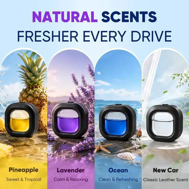 Alt view image 3 of 7 - 16 Pack Car Air Freshener Vent Clips, 4 Plant-Based Scents, Car Fresheners