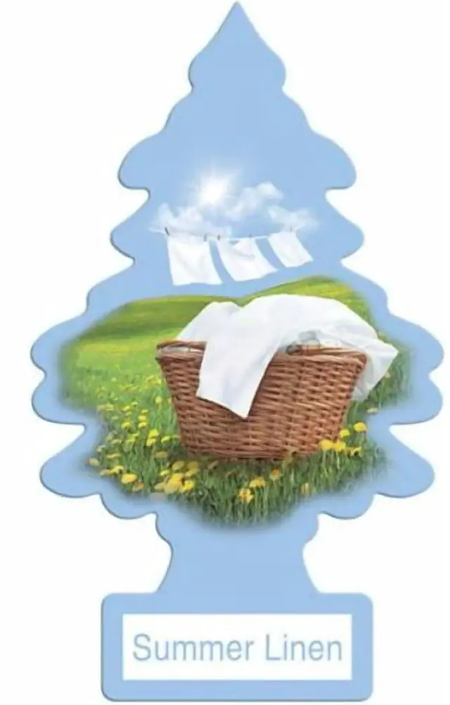 Main image of Car Air Freshener | Hanging Paper Tree for Home or Car | Summer Linen | 6 Pack