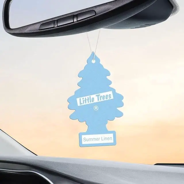 Alt view image 4 of 7 - Car Air Freshener | Hanging Paper Tree for Home or Car | Summer Linen | 6 Pack