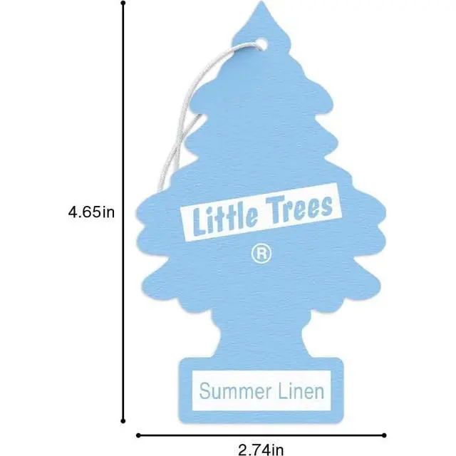 Alt view image 7 of 7 - Car Air Freshener | Hanging Paper Tree for Home or Car | Summer Linen | 6 Pack