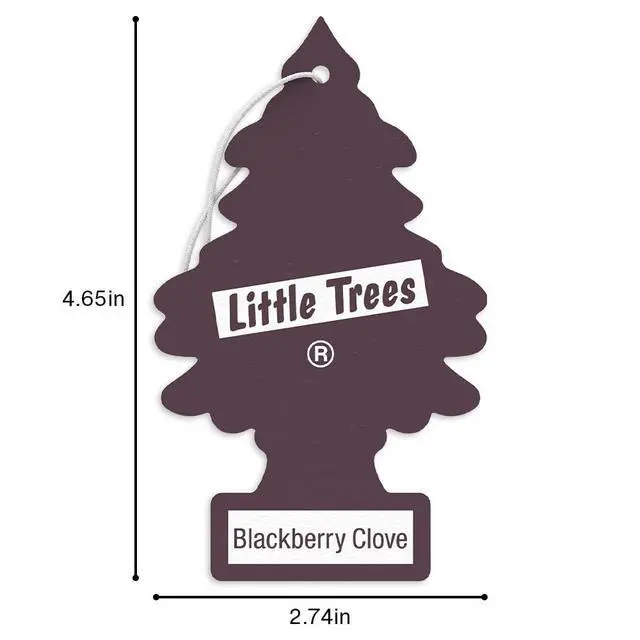 Alt view image 6 of 7 - Car Air Freshener | Hanging Tree Provides Long Lasting Scent for Auto and Home | 24 Air Fresheners |Blackberry Clove