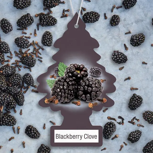 Alt view image 3 of 7 - Car Air Freshener | Hanging Tree Provides Long Lasting Scent for Auto and Home | 24 Air Fresheners |Blackberry Clove