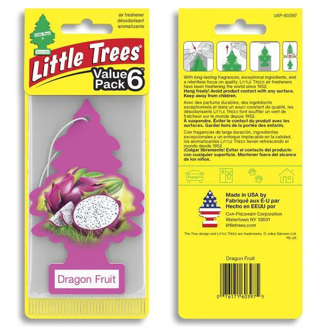 Alt view image 2 of 7 - Car Air Freshener | Hanging Tree Provides Long Lasting Scent for Auto and Home | 24 Air Fresheners |Dragon Fruit