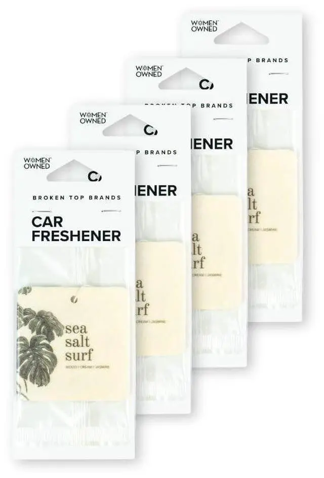 Main image of Sea Salt Surf Car Air Freshener, Hanging Paper Scent, 4 Pack
