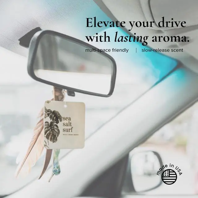 Alt view image 2 of 7 - Sea Salt Surf Car Air Freshener, Hanging Paper Scent, 4 Pack