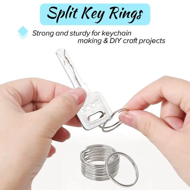 Alt view image 4 of 7 - 200Pcs Split Key Rings Bulk for Keychain and Crafts, 1 inch (25mm)