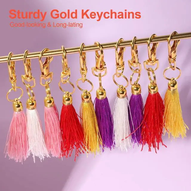 Alt view image 4 of 7 - 60PCS Lobster Claw Clasps and Key Rings, 30PCS Keychain Clips and 30PCS Key Chain Ring for Keychain, Key, Jewelry Making, Art Crafts, Gold