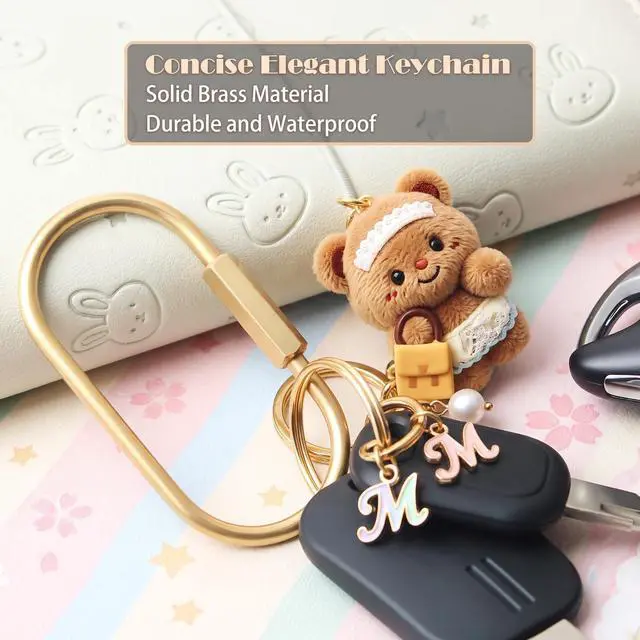 Alt view image 2 of 6 - Locking Key Ring,Carabiner Keychain Clip for Key,Screw Lock Key Organizer