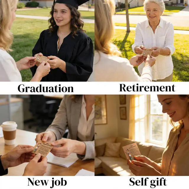 Alt view image 4 of 6 - New Beginnings Gifts for Women, Natural Crystals Keychain Coworker Leaving Gift for Women Going Away Gift for Friends Farewell Gifts for Coworkers Divorce Souvenir (NB)