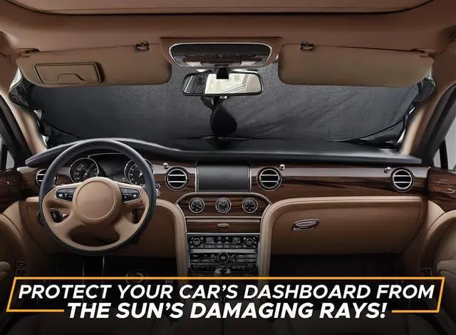 Alt view image 7 of 7 - Car Windshield Sun Shade, Front Window Sun Blocker for SUVs,Sedan