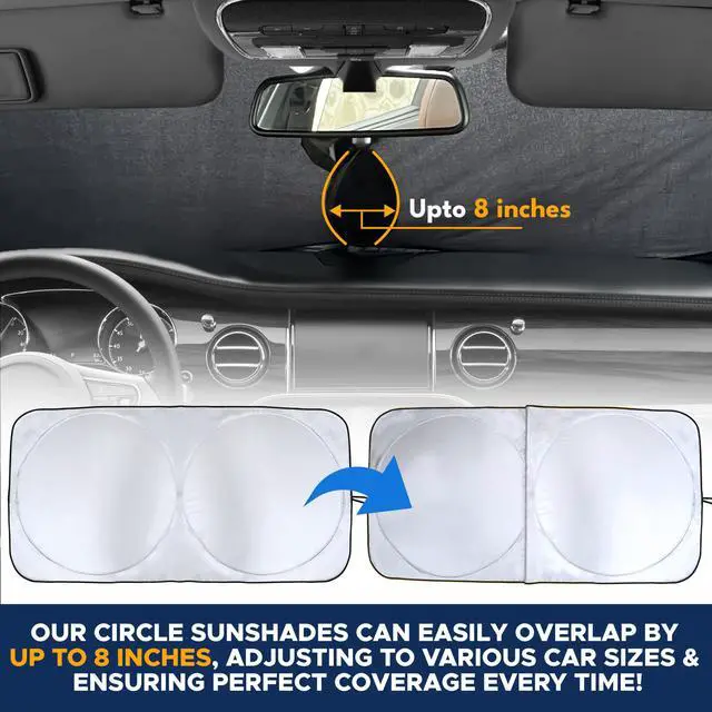 Alt view image 4 of 7 - Car Windshield Sun Shade, Front Window Sun Blocker for SUVs,Sedan