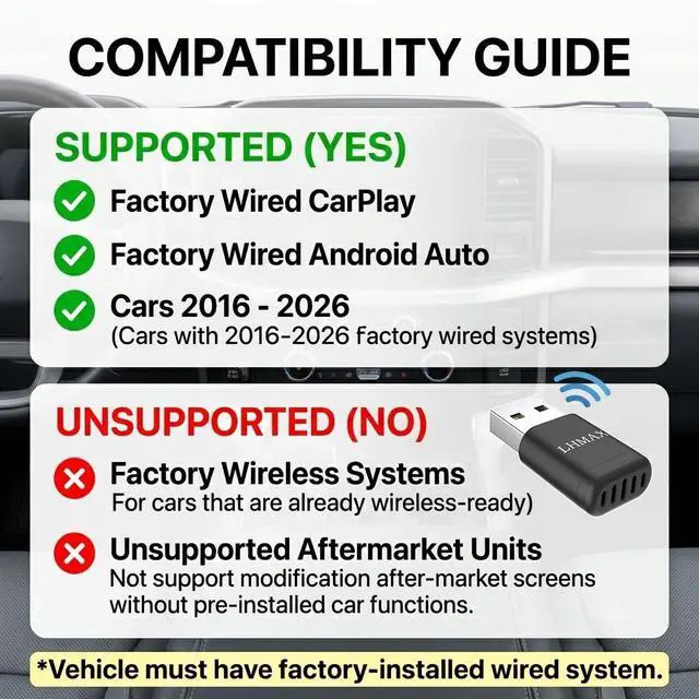 Alt view image 6 of 7 - Ultra-Compact 2 in 1Wireless CarPlay & Android Auto Adapter