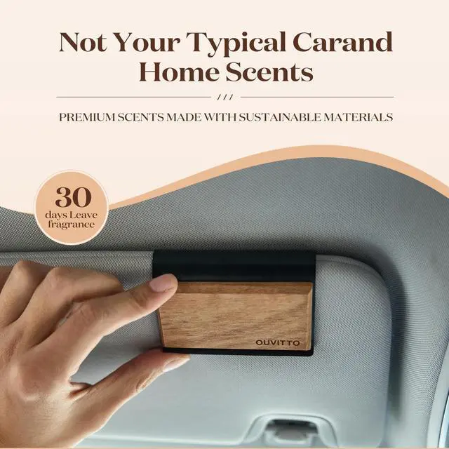 Alt view image 2 of 7 - Car Air Freshener Refill Wood Car Air Freshener Refill Blocks, Long Lasting Car Odor Eliminator, Compatible with Vent Clip, 3-Pack (Lavender) NO CLIP INCLUDED
