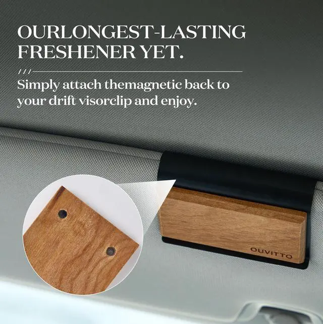 Alt view image 5 of 7 - Car Air Freshener Refill Wood Car Air Freshener Refill Blocks, Long Lasting Car Odor Eliminator, Compatible with Vent Clip, 3-Pack (Lavender) NO CLIP INCLUDED