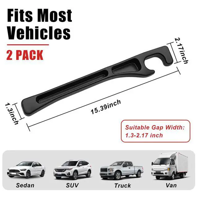 Alt view image 2 of 6 - Car Seat Gap Filler Organizer 2 PCS Black Universal Seat Gap Plug Blocker Anti-Drop Console Catcher Phone Keys Storage for Car Truck SUV Auto Accessories Style2