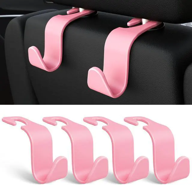 Main image of 4-Pack Car Headrest Hooks Holds 55lbs Seat Storage Organizer for Bags