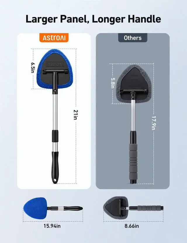 Alt view image 2 of 7 - 21" Extra-Long Windshield Cleaner Tool & Car Interior Detailing Kit