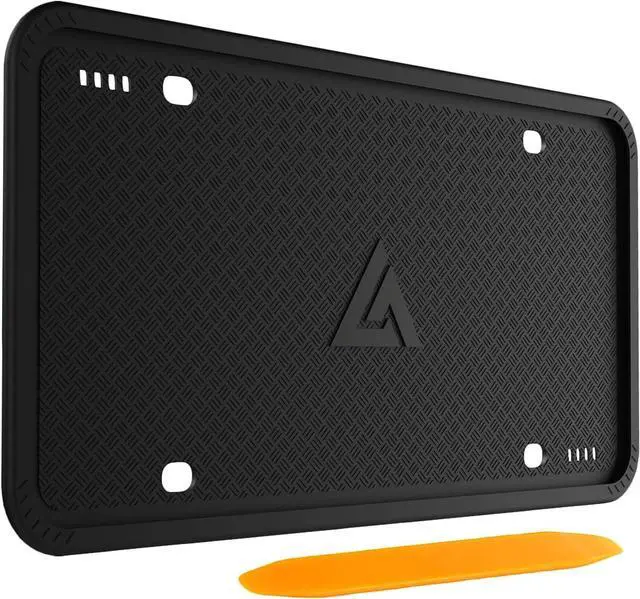 Main image of Silicone License Plate Frames Black, 1 Pack Car License Plate Frame, Universal US Car Black License Plate Holders Brackets Rust-Proof, Rattle-Proof, Weather-Proof Car Accessories(Black)