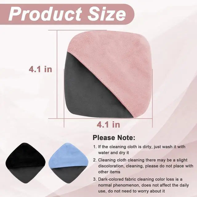 Alt view image 2 of 7 - Car Screen Cleaner, 4.1''×4.1'' Pink Microfiber Dashboard Wipes