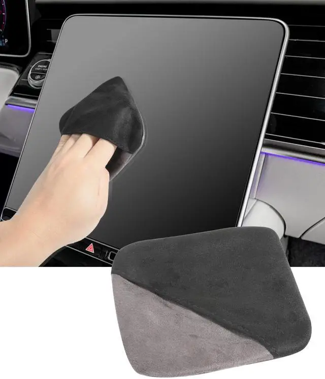 Main image of Car Screen Cleaner,Touch Screen Cleaner for Car,Car Accessories Car Screen Wipes,Foldable Car Screen Cleaner Cloth,Square Microfiber Screen Cleaning Pad,Fits Car Dashboard LCD Display (Black)