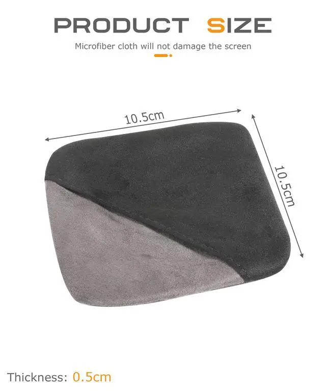 Alt view image 2 of 6 - Car Screen Cleaner,Touch Screen Cleaner for Car,Car Accessories Car Screen Wipes,Foldable Car Screen Cleaner Cloth,Square Microfiber Screen Cleaning Pad,Fits Car Dashboard LCD Display (Black)