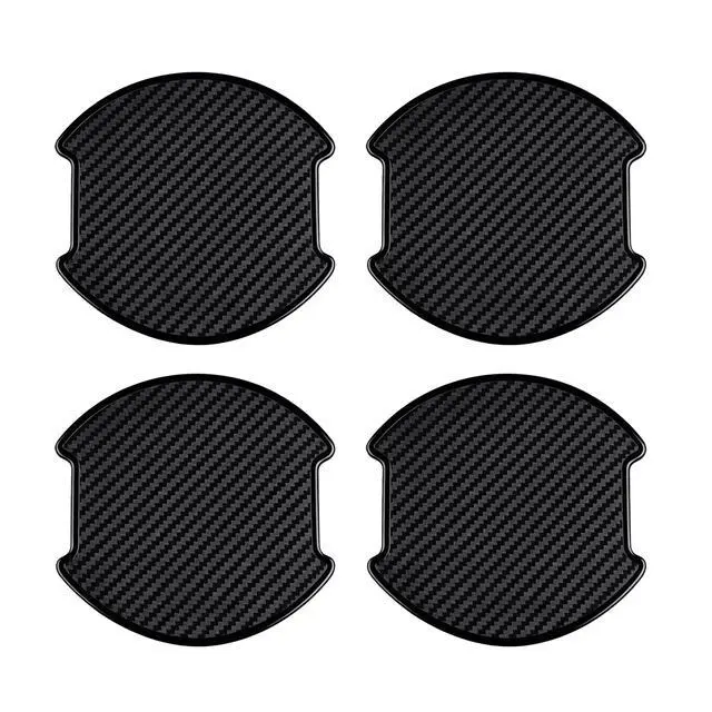 Alt view image 6 of 6 - 4PCS Car Door Handle Cup Scratch Protectors, TPU Carbon Fiber Door Bowl 3D Sticker, Automotive Door Handle Paint Protective Film Cover Accessories,Universal for Most Cars (Large)