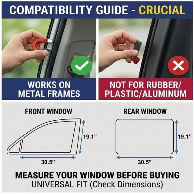 Alt view image 4 of 7 - Magnetic Car Window Shades for Side Window, 100% Blackout Privacy