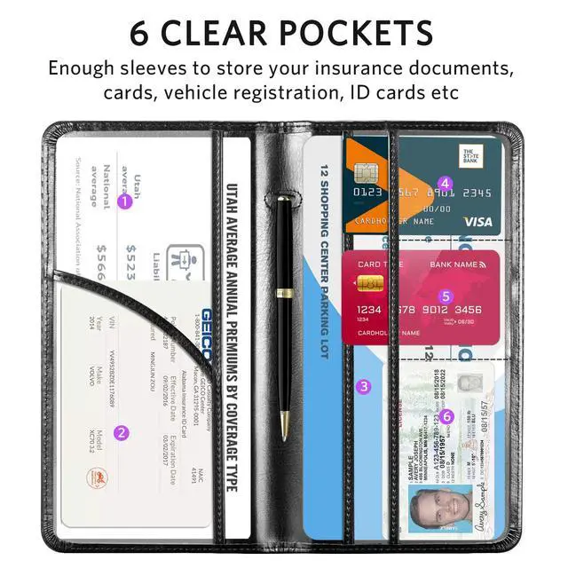Alt view image 3 of 7 - Car Registration and Insurance Holder