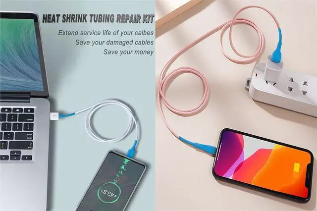 Alt view image 6 of 7 - 30PCS Charger Protector, Cable Protector, Spiral Charger Cord Protector, Flexible Cable Cord Saver, Tube Wrap Cable Wire Kit for DIY