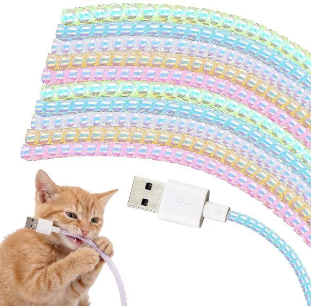 Main image of 10 Pcs Cord Protectors from Pets No Chew 43.13",Flash Color