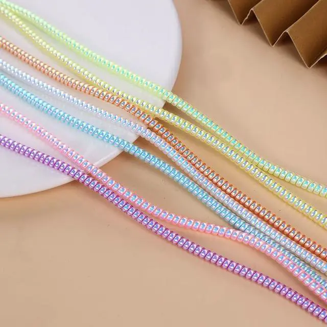 Alt view image 7 of 7 - 3pcs Laser Spiral Cable Protectors - Charger/USB Data Cable Sleeves | Headphone Cord Savers for Phones, Earphones | Pet Chew Prevention, Durable Cable Guards | Essential Cord Accessories (White)