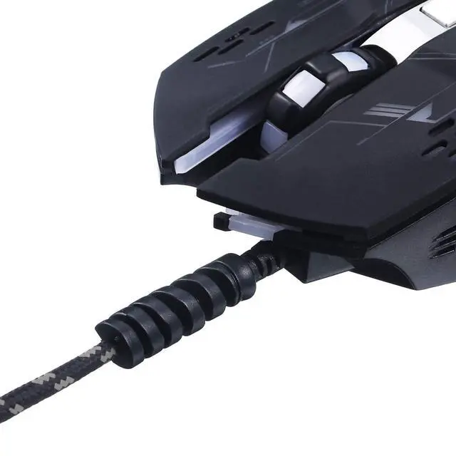 Alt view image 5 of 7 - 12 Pieces Charging Cable Protector Silicone Spiral Charger Cable Savers for Cords Micro USB Protector, Mouse Saver, Suit for Cell Phones, Computers(Gray, Black)