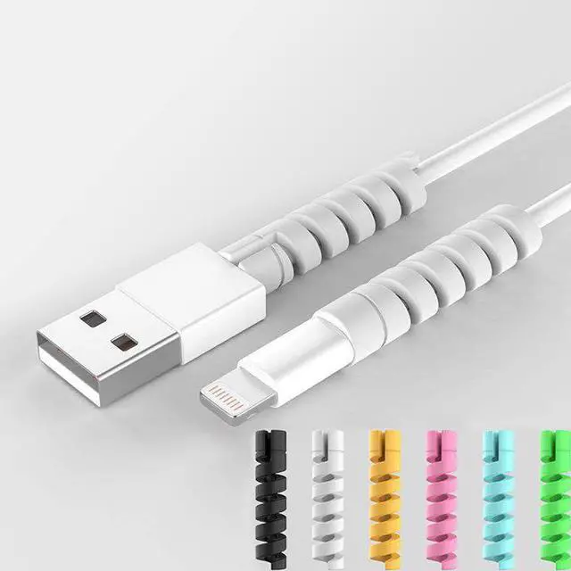 Main image of 30 Pack Silicone Flexible Charger Cable Saver, for iPhone, iPad, iPod Cable