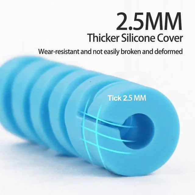 Alt view image 4 of 5 - 30 Pack Silicone Flexible Charger Cable Saver, for iPhone, iPad, iPod Cable
