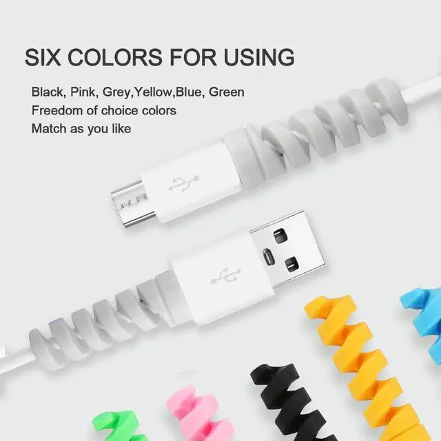 Alt view image 5 of 5 - 30 Pack Silicone Flexible Charger Cable Saver, for iPhone, iPad, iPod Cable