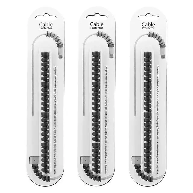 Alt view image 7 of 7 - 24 Pcs Charger Cable Protector, Spiral USB Wire Protector,Black