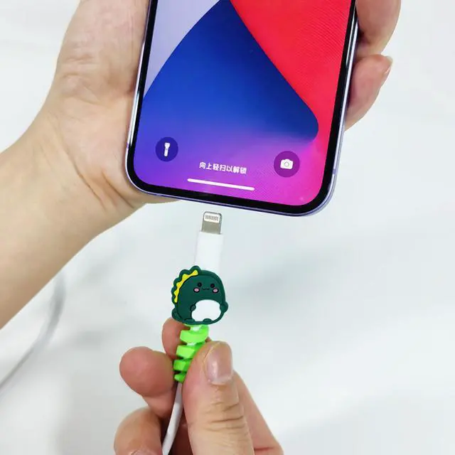Alt view image 2 of 7 - 10 Pack Cartoon Animal Cable Protectors for Phone Charging Cord, Silicone USB Wire Saver for Android Smartphone Data Line, Multicolor Decorative Cord Wraps for Phone Accessories