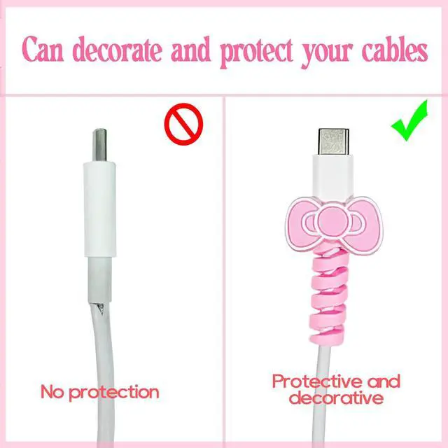 Alt view image 3 of 7 - 10 Pack Cartoon Animal Cable Protectors for Phone Charging Cord, Silicone USB Wire Saver for Android Smartphone Data Line, Multicolor Decorative Cord Wraps for Phone Accessories