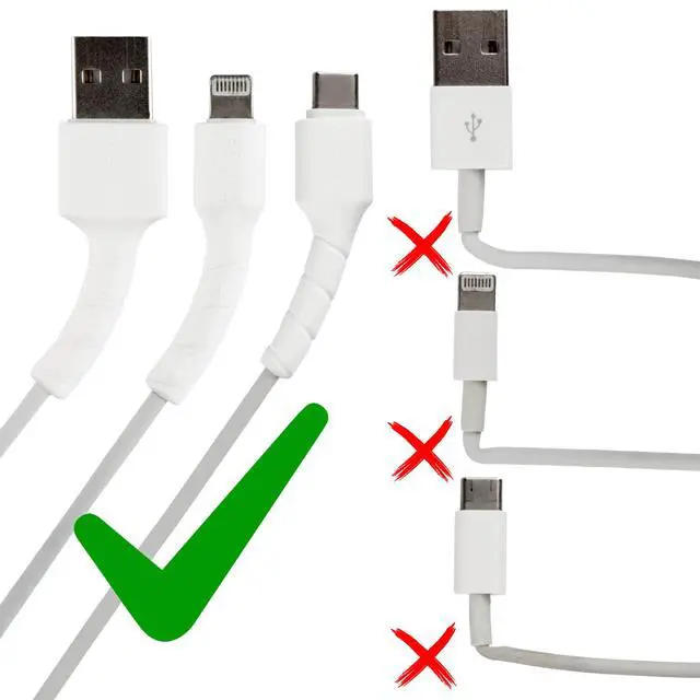 Alt view image 7 of 7 - 16-Pack Cable Saver for iPhone Lightning & USB-C Cord Charging Cable Protector Sleeve Anti-Fray Cord Saver Set, Replacement Pack for Phone Charger Cable Management