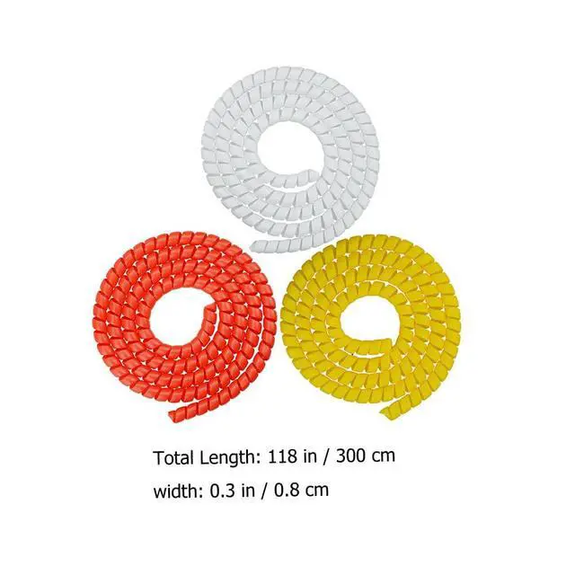 Alt view image 2 of 7 - 3Pcs Multicolored Cable Protector,1.55M Spiral Data Cable Protective Sleeve,Flexible Cable Wire Protector,Cable Sleeves for Phone Charge Cable, USB Data Cable Accessories and Supplies