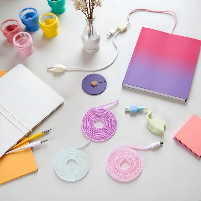 Alt view image 6 of 7 - 3Pcs Multicolored Cable Protector,1.55M Spiral Data Cable Protective Sleeve,Flexible Cable Wire Protector,Cable Sleeves for Phone Charge Cable, USB Data Cable Accessories and Supplies