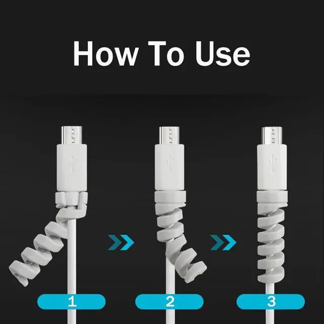 Alt view image 3 of 6 - 12 Pack Charging Cable Protector Cable Management Organizer Protective Spiral Tube Wire Protectors Cord Sleeve Line Saver for Apple iPhone iPod iPad MacBook Tablet iWatch Android Charger Phone