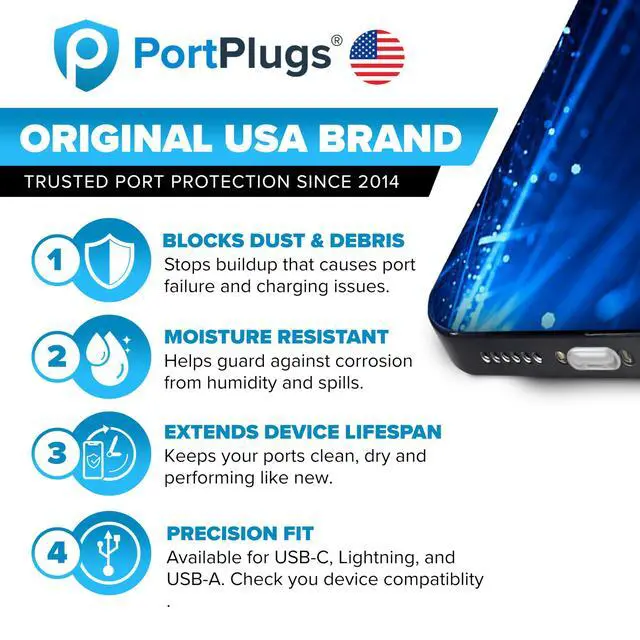 Alt view image 2 of 7 - USB C Cable Dust Caps 5 Pack with Integrated Tether, Black