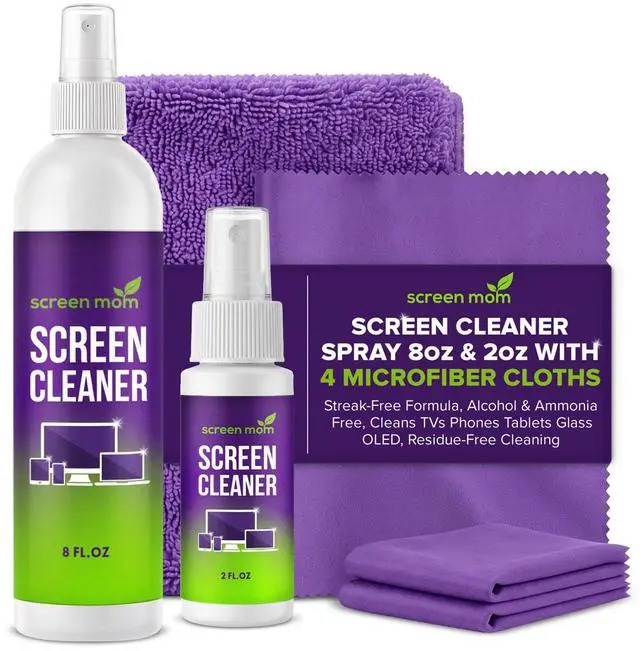 Main image of Screen Cleaner Spray 8oz & 2oz for TV, Car, Laptop and Computer