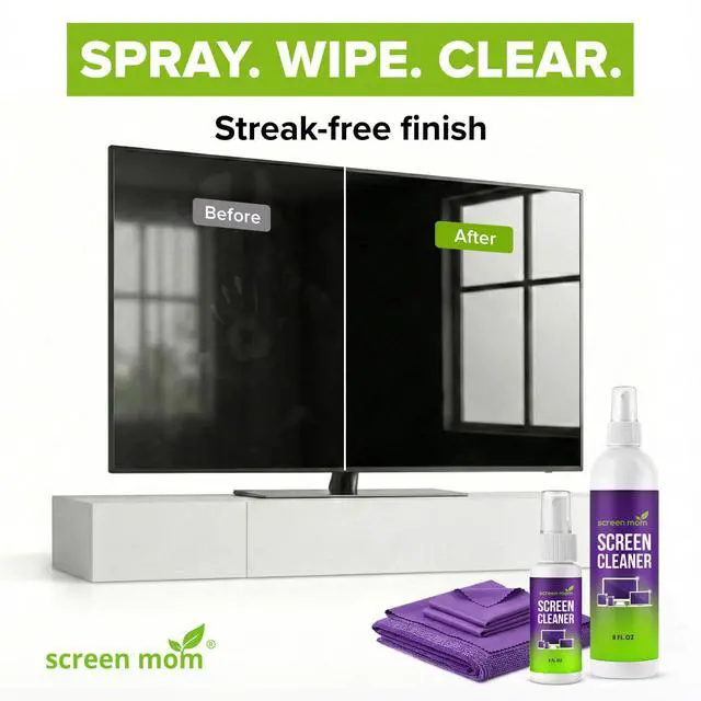 Alt view image 3 of 7 - Screen Cleaner Spray 8oz & 2oz for TV, Car, Laptop and Computer