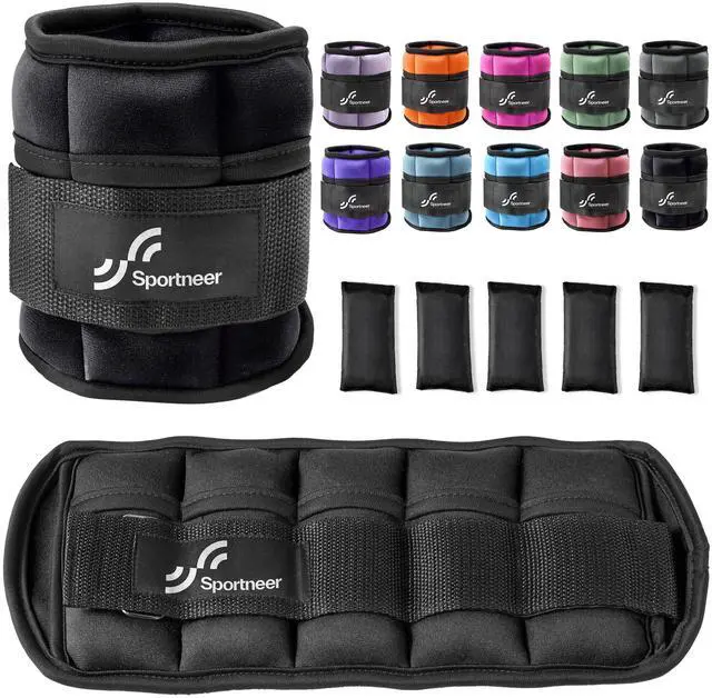Main image of Adjustable Ankle Weights, 2-10 lb per Pair, Removable Weights