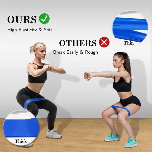Alt view image 4 of 7 - Resistance Bands for Working Out, 5 Levels Elastic Exercise Bands