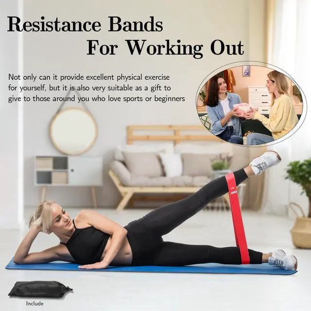 Alt view image 6 of 7 - Resistance Bands for Working Out, 5 Levels Elastic Exercise Bands